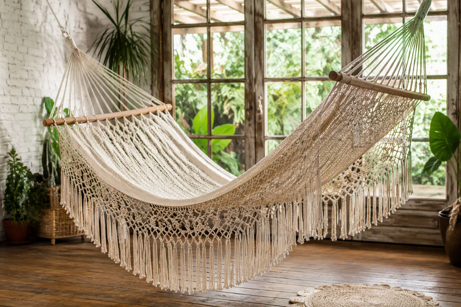 Woven Macrame Hammock
